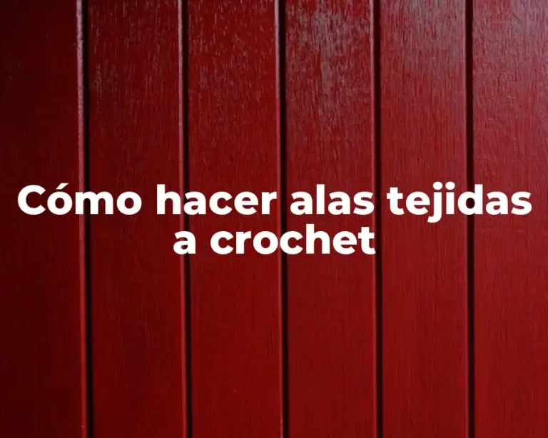 Cómo hacer alas tejidas a crochet