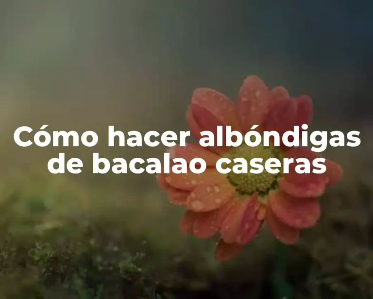 Cómo hacer albóndigas de bacalao caseras