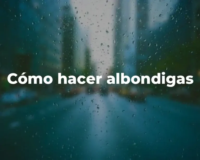 Cómo hacer albondigas