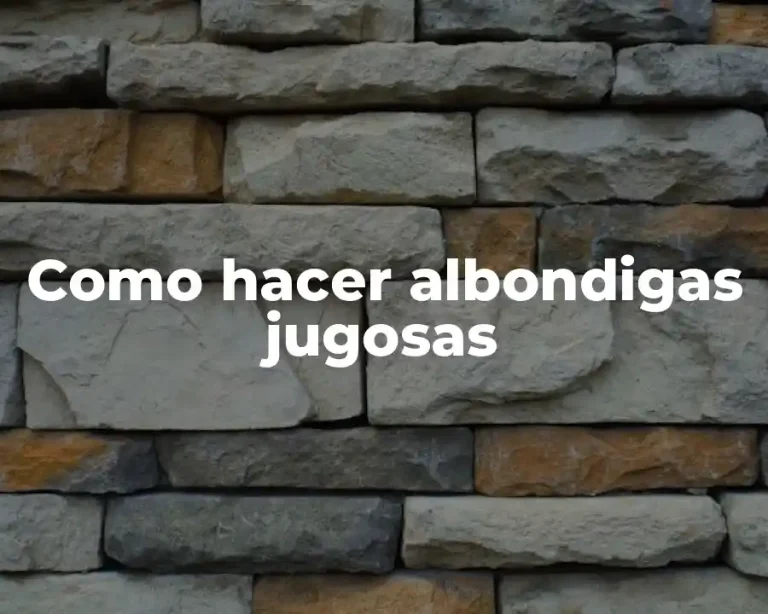 Como hacer albondigas jugosas