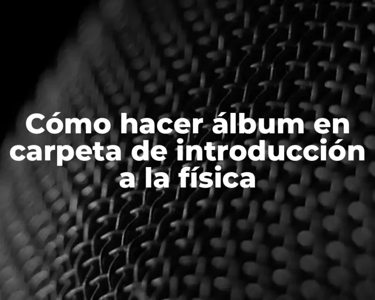 Cómo hacer álbum en carpeta de introducción a la física