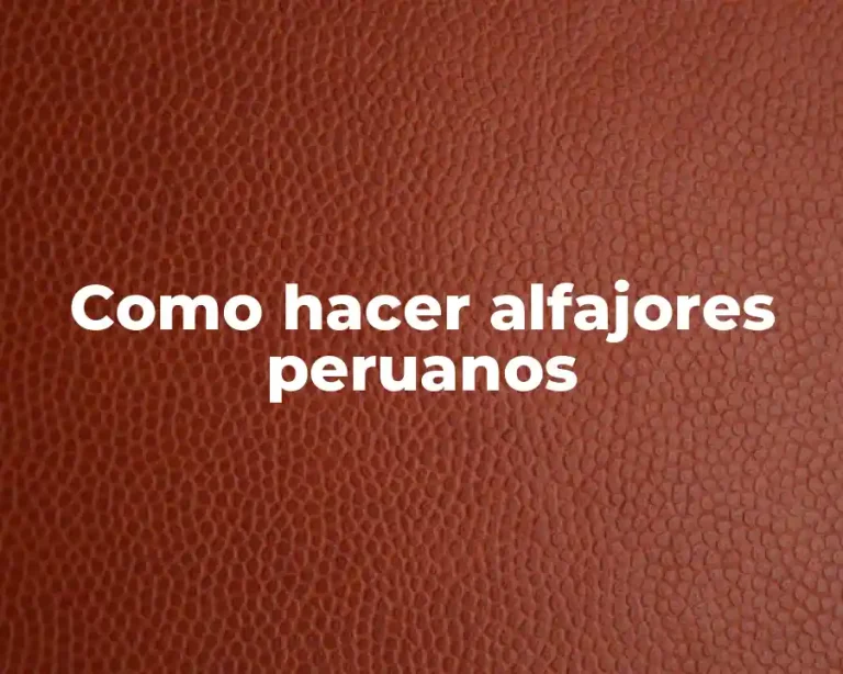 Como hacer alfajores peruanos