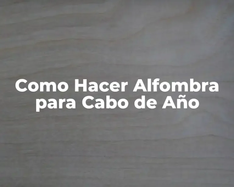 Como Hacer Alfombra para Cabo de Año