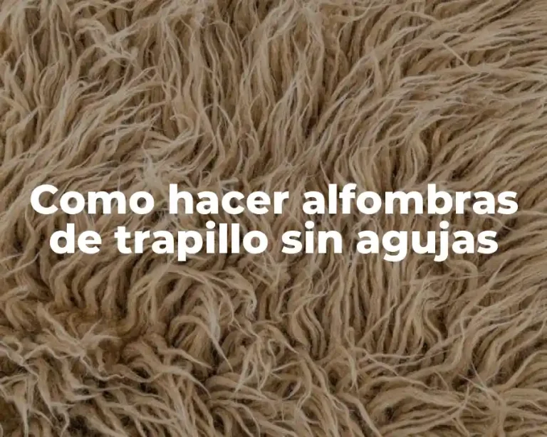 Como hacer alfombras de trapillo sin agujas