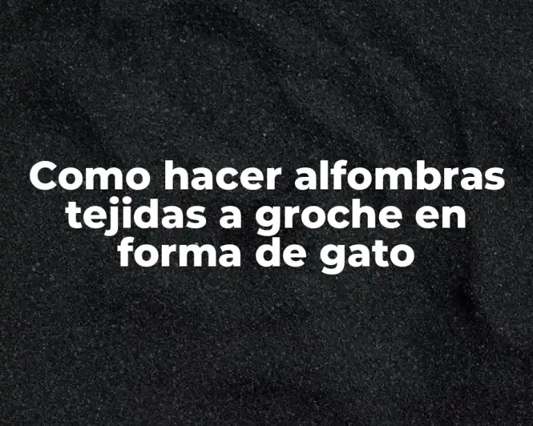 Como hacer alfombras tejidas a groche en forma de gato