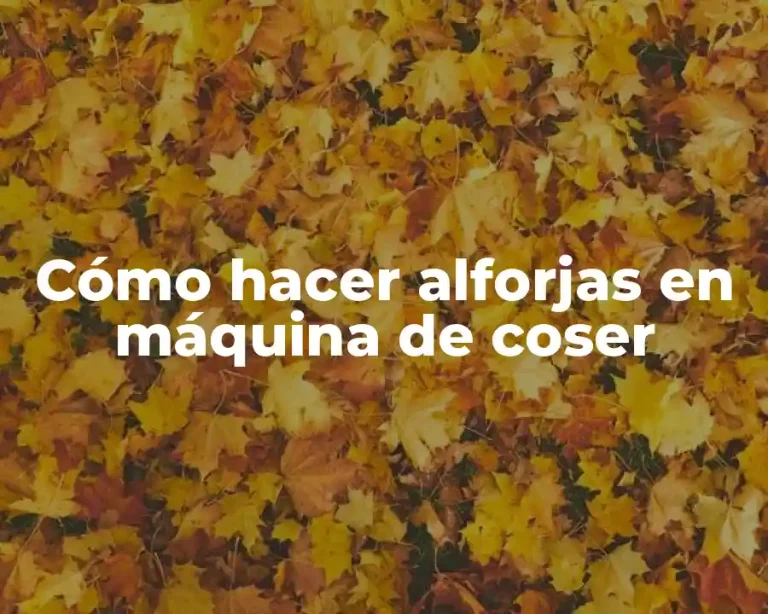 Cómo hacer alforjas en máquina de coser