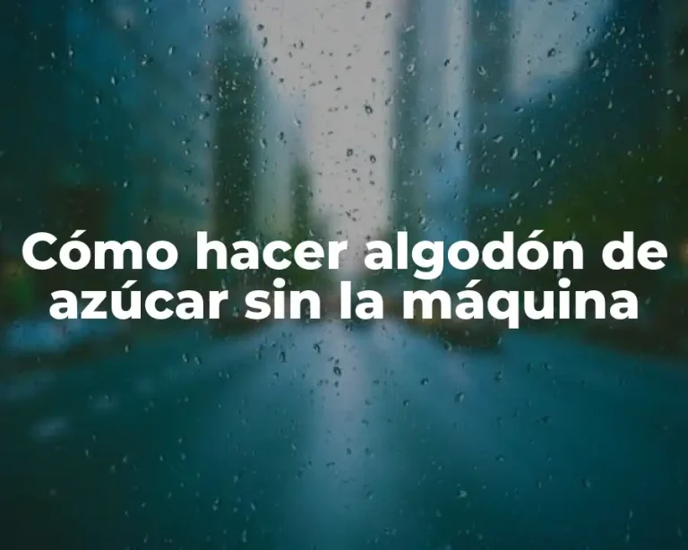 Cómo hacer algodón de azúcar sin la máquina