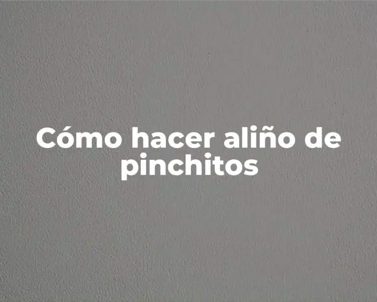 Cómo hacer aliño de pinchitos