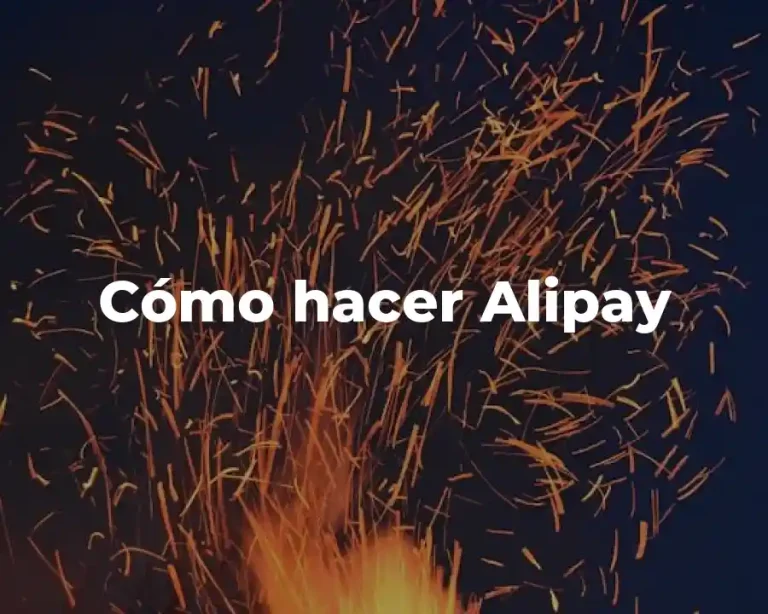 Cómo hacer Alipay