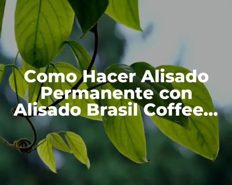 Como Hacer Alisado Permanente con Alisado Brasil Coffee Full Cacao