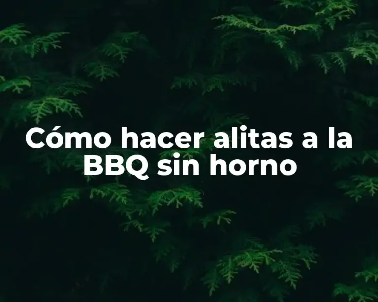 Cómo hacer alitas a la BBQ sin horno
