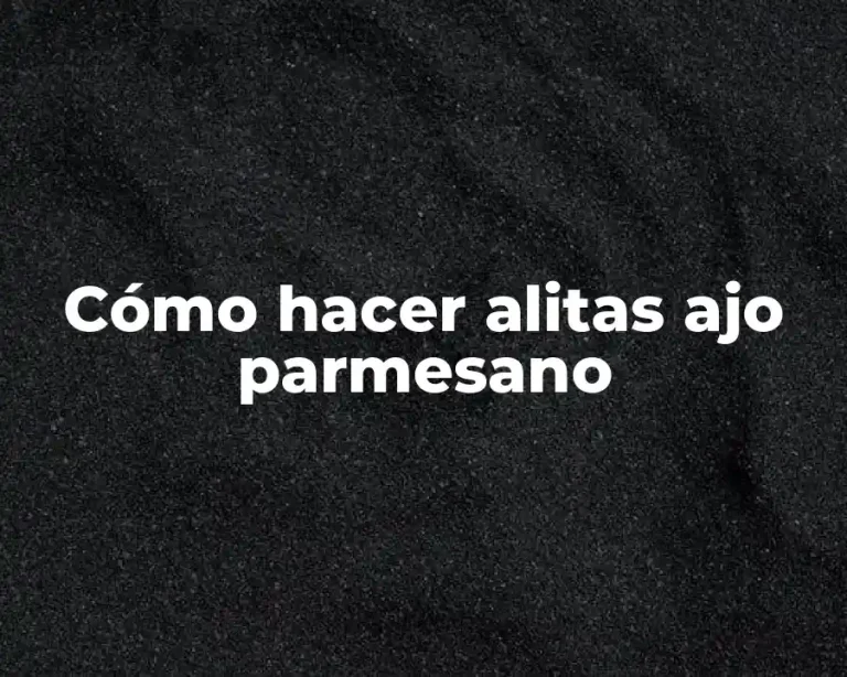 Cómo hacer alitas ajo parmesano