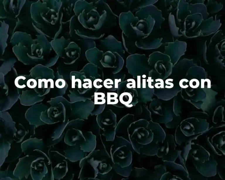 Como hacer alitas con BBQ