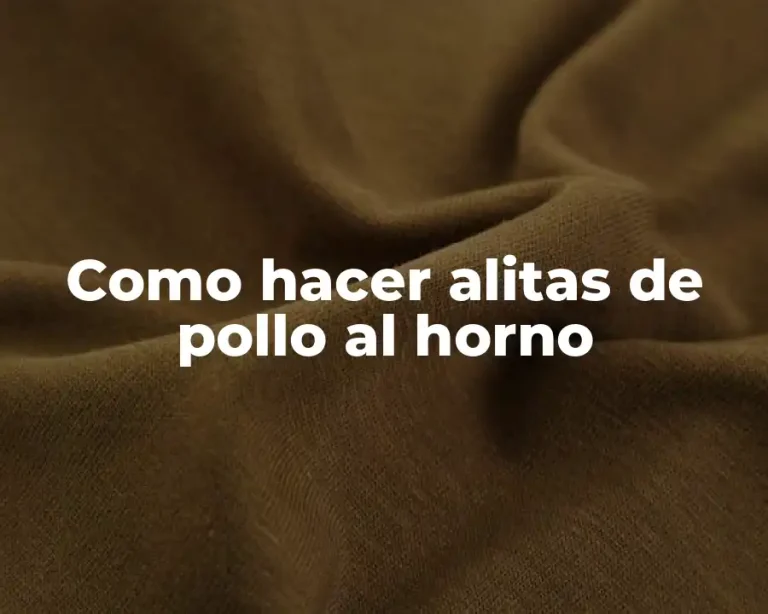 Como hacer alitas de pollo al horno