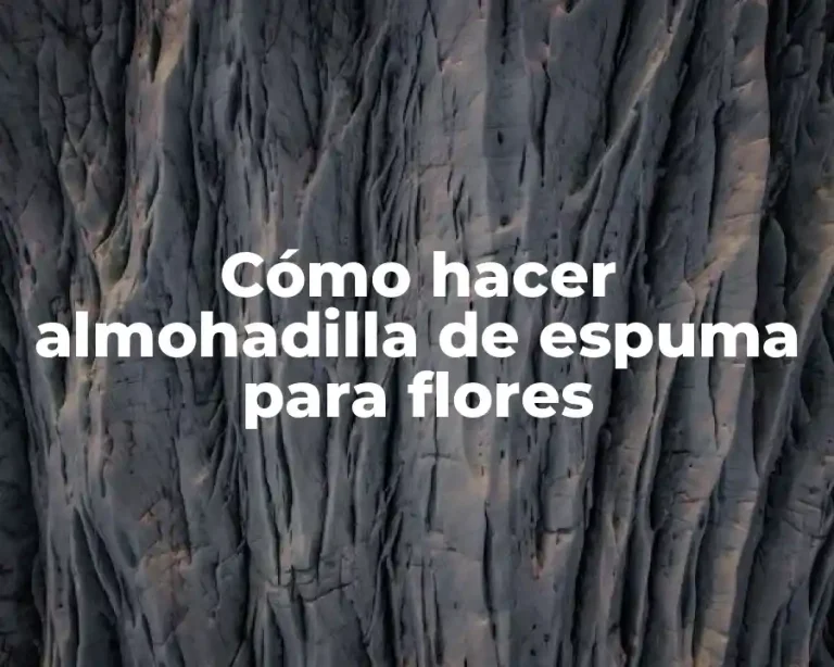 Cómo hacer almohadilla de espuma para flores