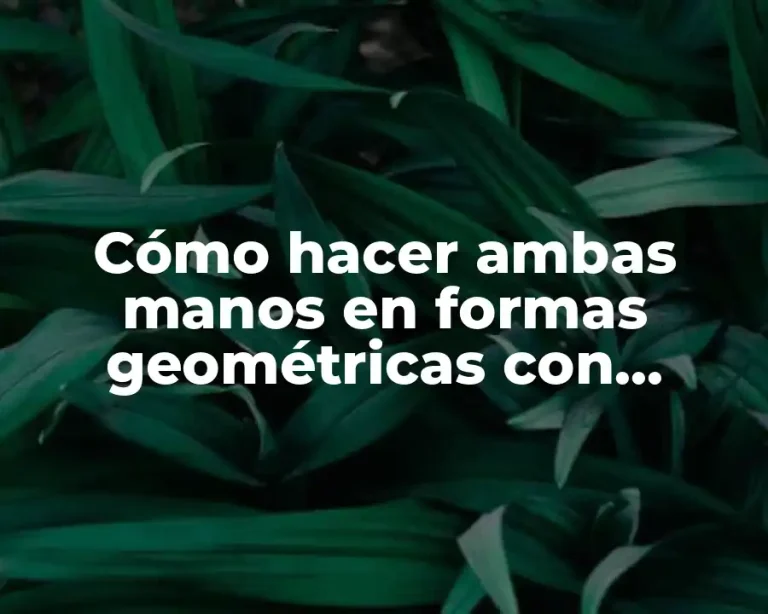 Cómo hacer ambas manos en formas geométricas con volumen