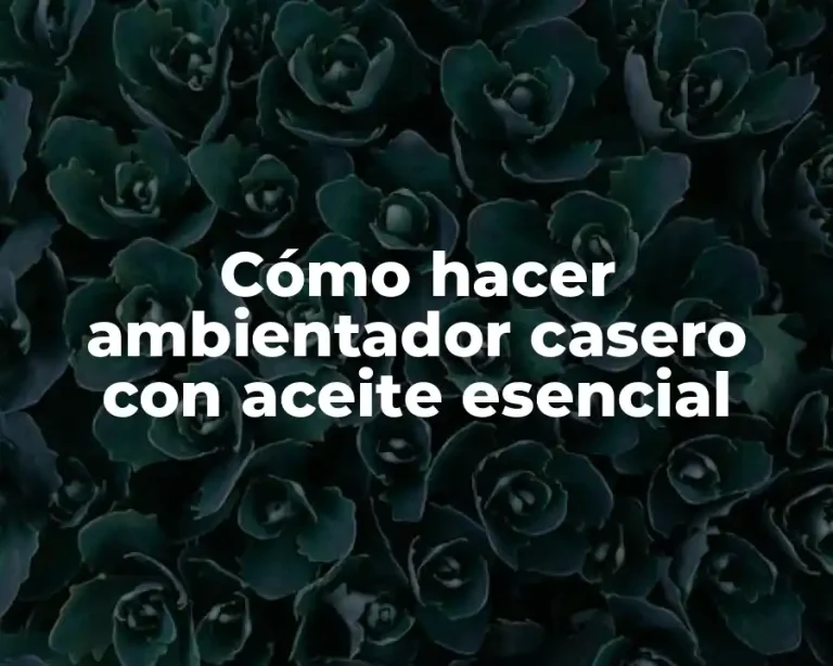 Cómo hacer ambientador casero con aceite esencial