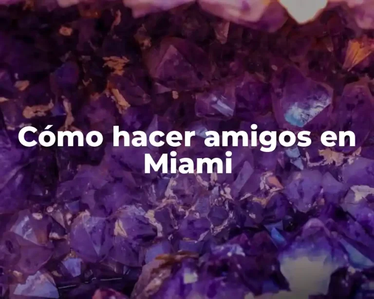 Cómo hacer amigos en Miami