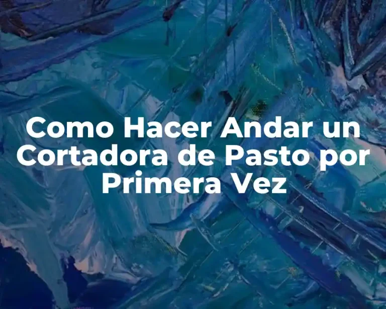 Como Hacer Andar un Cortadora de Pasto por Primera Vez