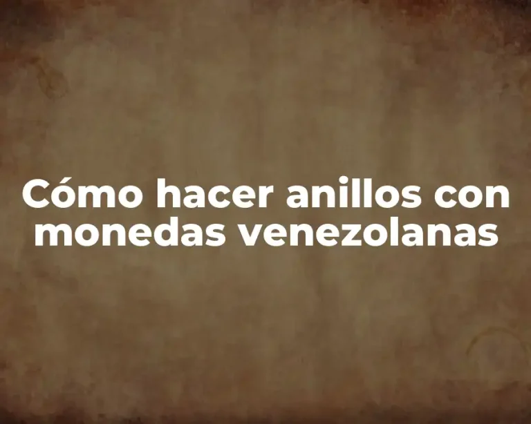 Cómo hacer anillos con monedas venezolanas