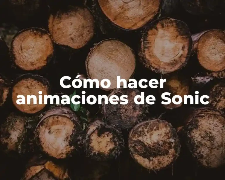 Cómo hacer animaciones de Sonic