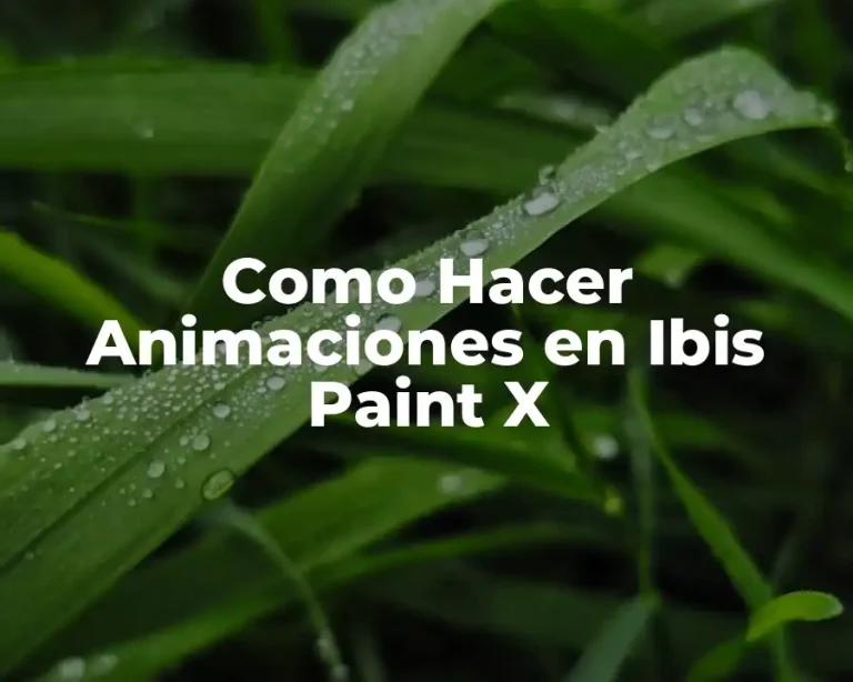 Como Hacer Animaciones en Ibis Paint X