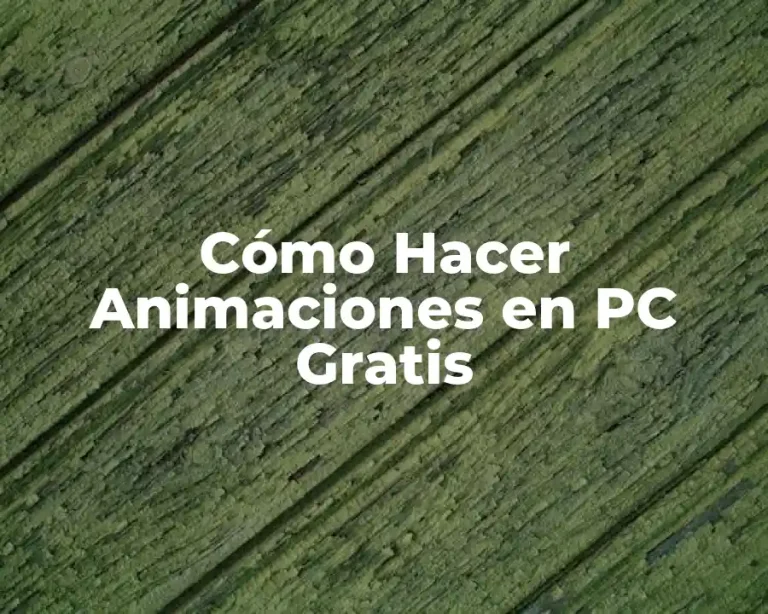 Cómo Hacer Animaciones en PC Gratis