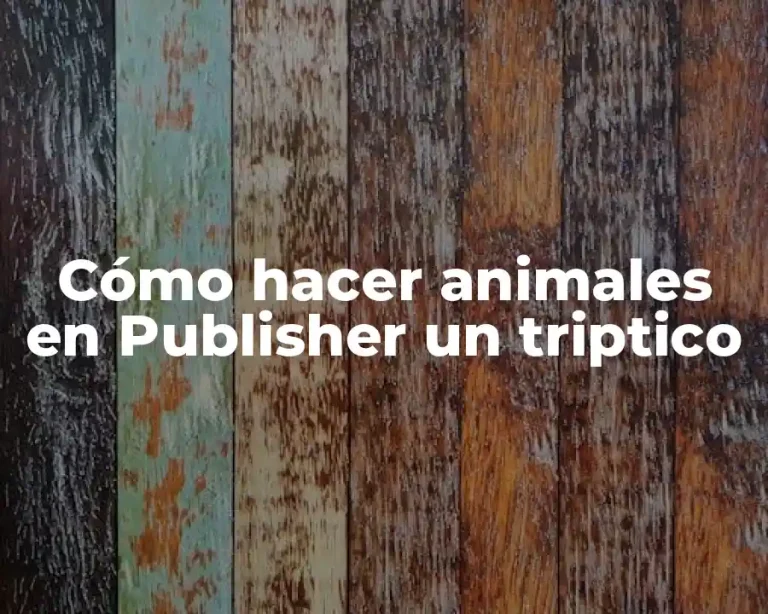 Cómo hacer animales en Publisher un triptico