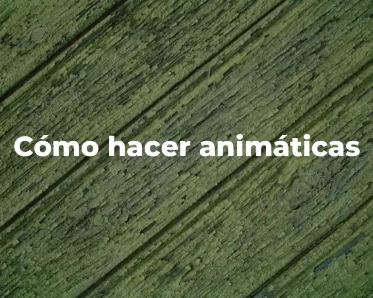 Cómo hacer animáticas