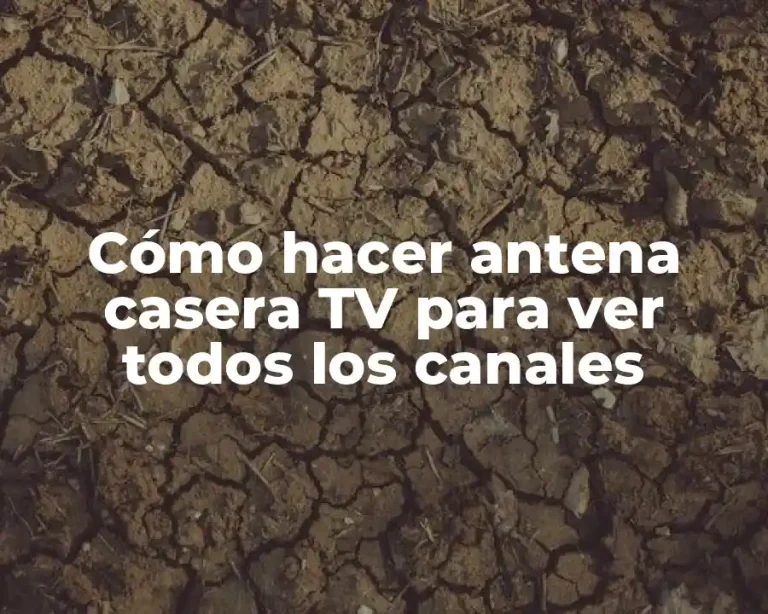 Cómo hacer antena casera TV para ver todos los canales
