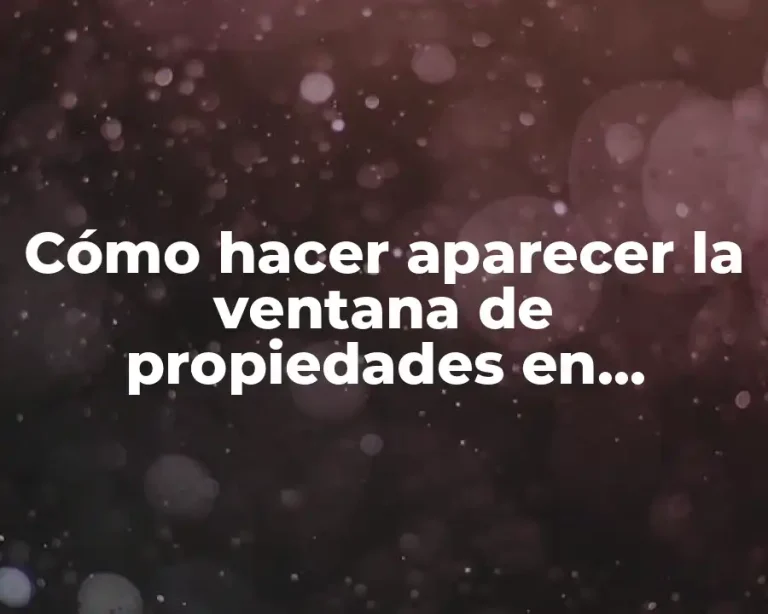 Cómo hacer aparecer la ventana de propiedades en Autocad