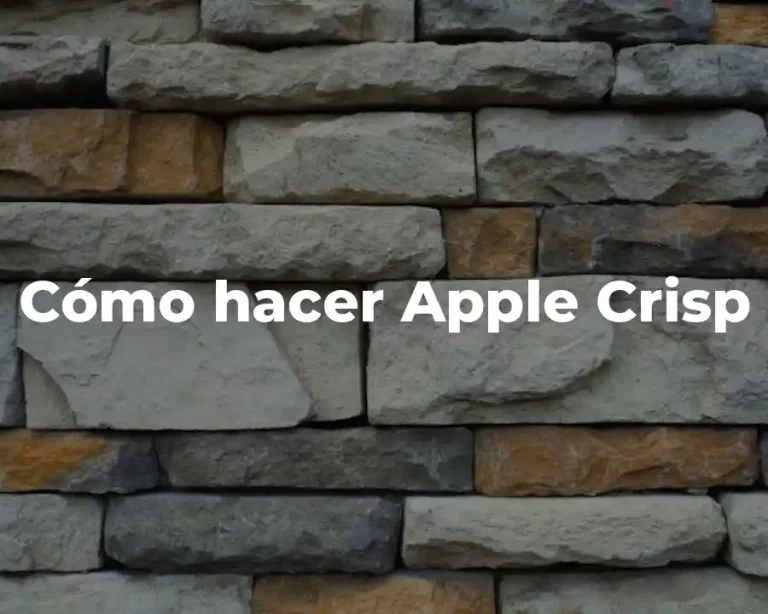 Cómo hacer Apple Crisp