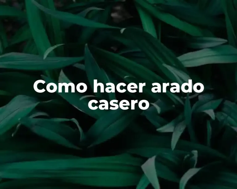 Como hacer arado casero