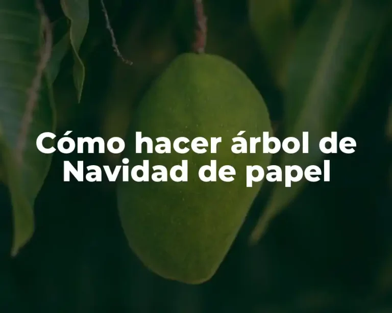 Cómo hacer árbol de Navidad de papel