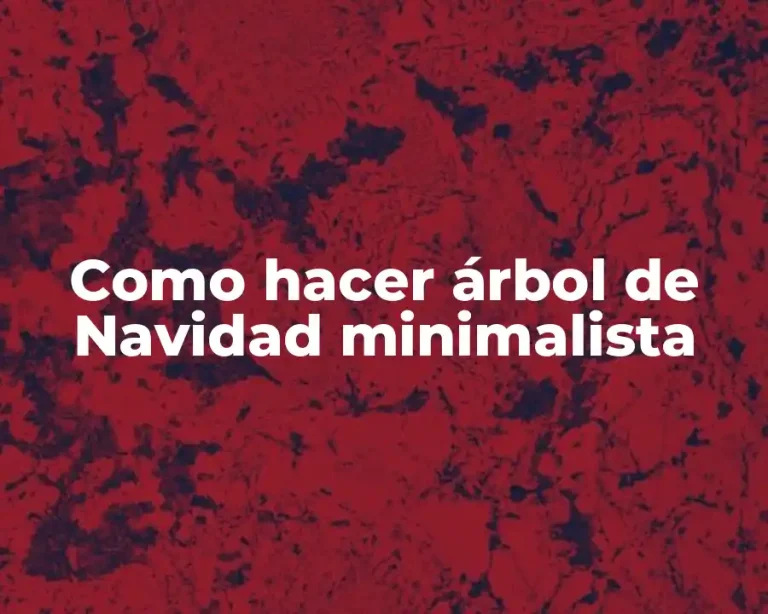 Como hacer árbol de Navidad minimalista