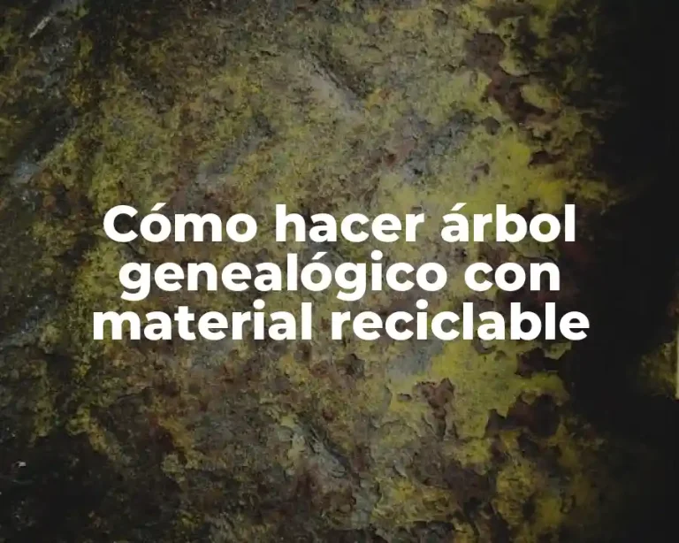 Cómo hacer árbol genealógico con material reciclable