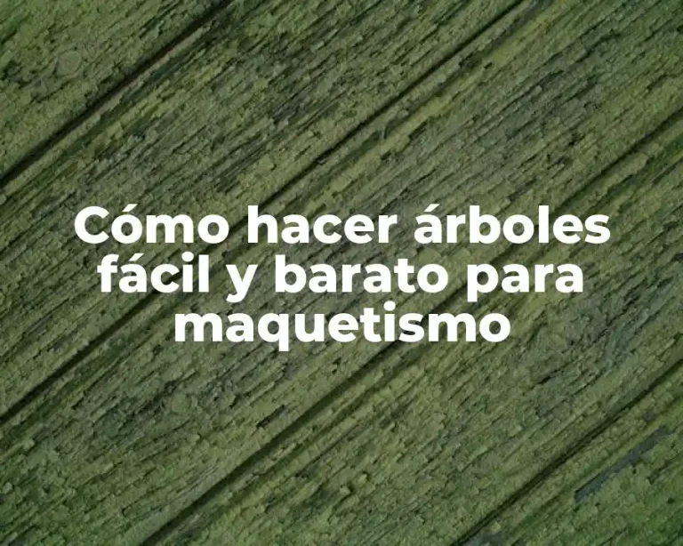Cómo hacer árboles fácil y barato para maquetismo