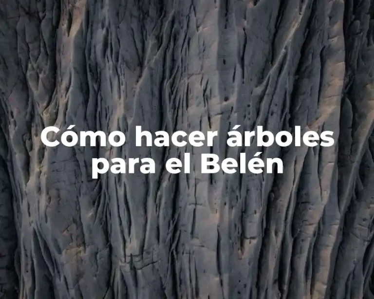 Cómo hacer árboles para el Belén