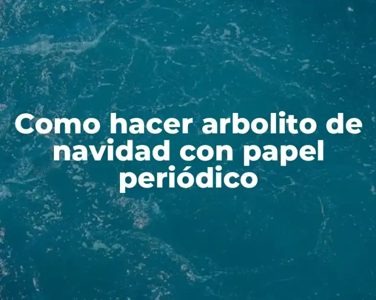 Como hacer arbolito de navidad con papel periódico