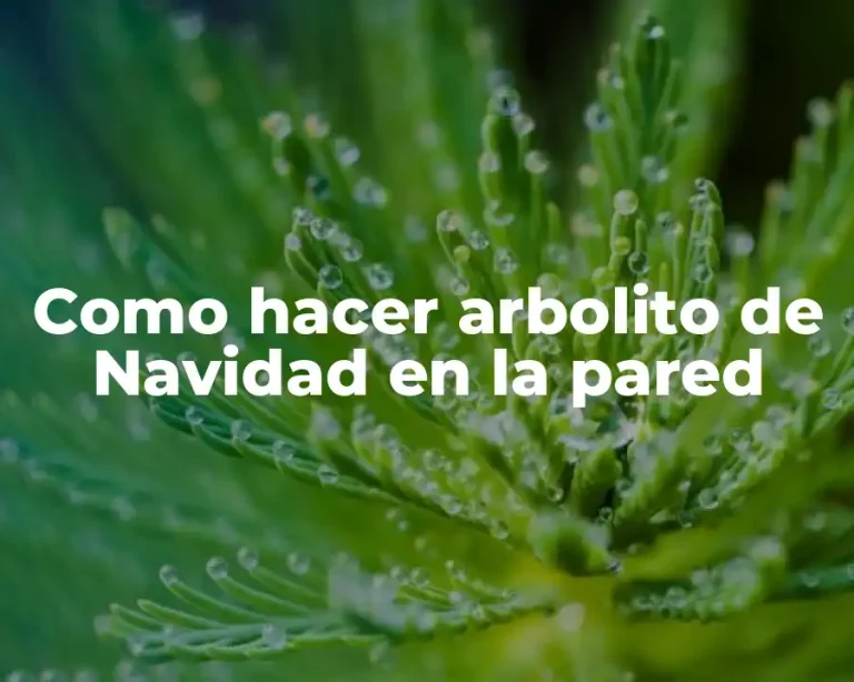 Como hacer arbolito de Navidad en la pared