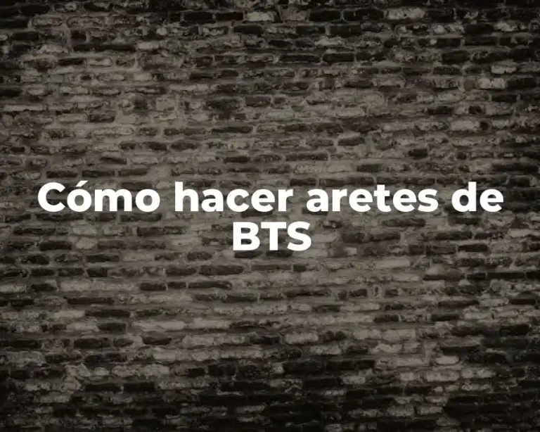 Cómo hacer aretes de BTS