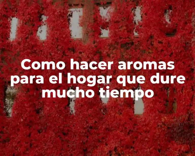 Como hacer aromas para el hogar que dure mucho tiempo