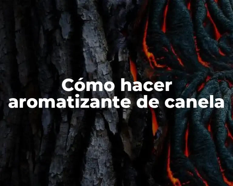 Cómo hacer aromatizante de canela