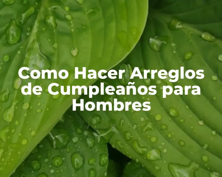 Como Hacer Arreglos de Cumpleaños para Hombres