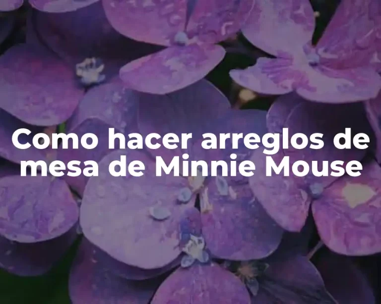 Como hacer arreglos de mesa de Minnie Mouse