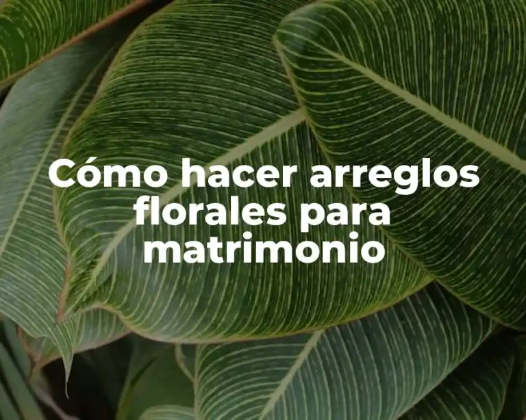 Cómo hacer arreglos florales para matrimonio