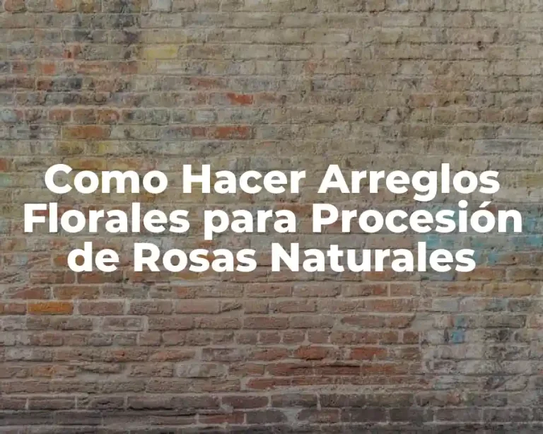 Como Hacer Arreglos Florales para Procesión de Rosas Naturales