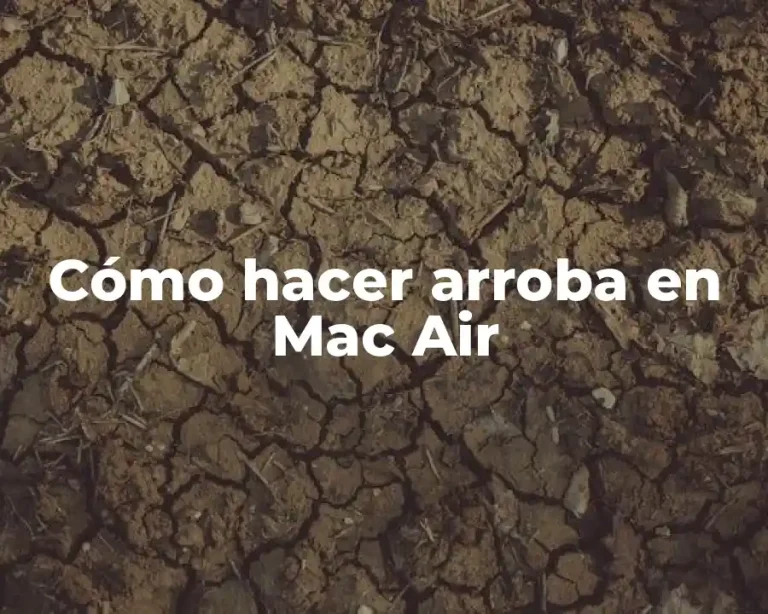Cómo hacer arroba en Mac Air