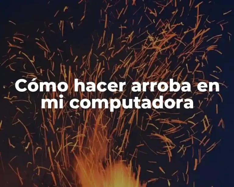 Cómo hacer arroba en mi computadora