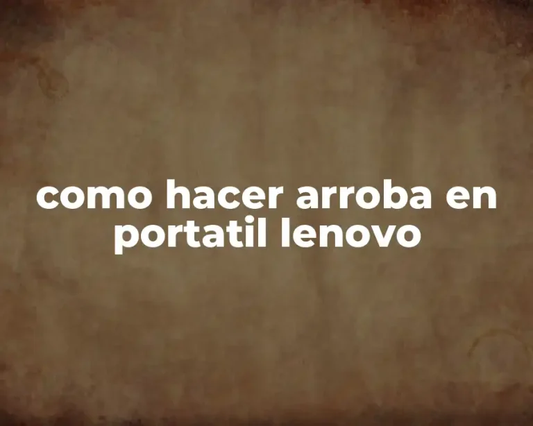 como hacer arroba en portatil lenovo